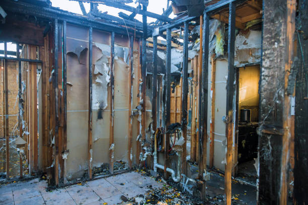 Professional Emergency Fire Damage Restoration technician working in Elkridge, MD